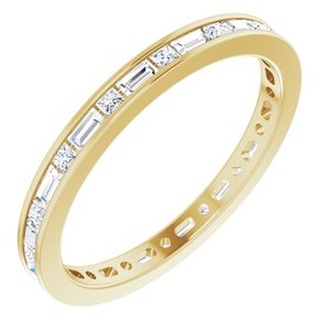 14K Yellow 1 1/8 CTW Natural Diamond Eternity Band Size 9