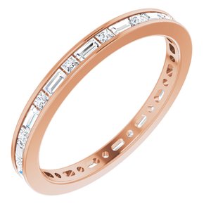 14K Rose 1 1/8 CTW Natural Diamond Eternity Band Size 9