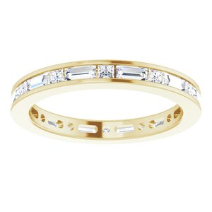 14K Yellow 1 CTW Natural Diamond Eternity Band Size 4.5