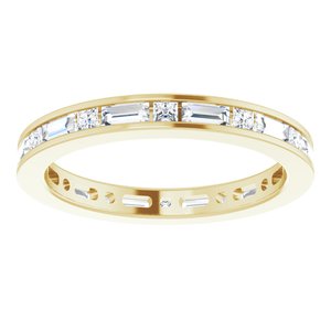 14K Yellow 3/4 CTW Natural Diamond Eternity Band Size 5