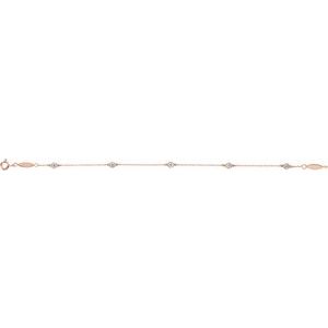 14K Rose Gold 1/3 CTW Lab-Grown Diamond Bezel-Set Station 7" Bracelet – image 2
