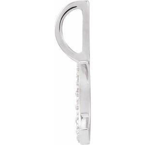 Platinum .07 CTW Natural Diamond Crescent Moon Charm/Pendant – image 2