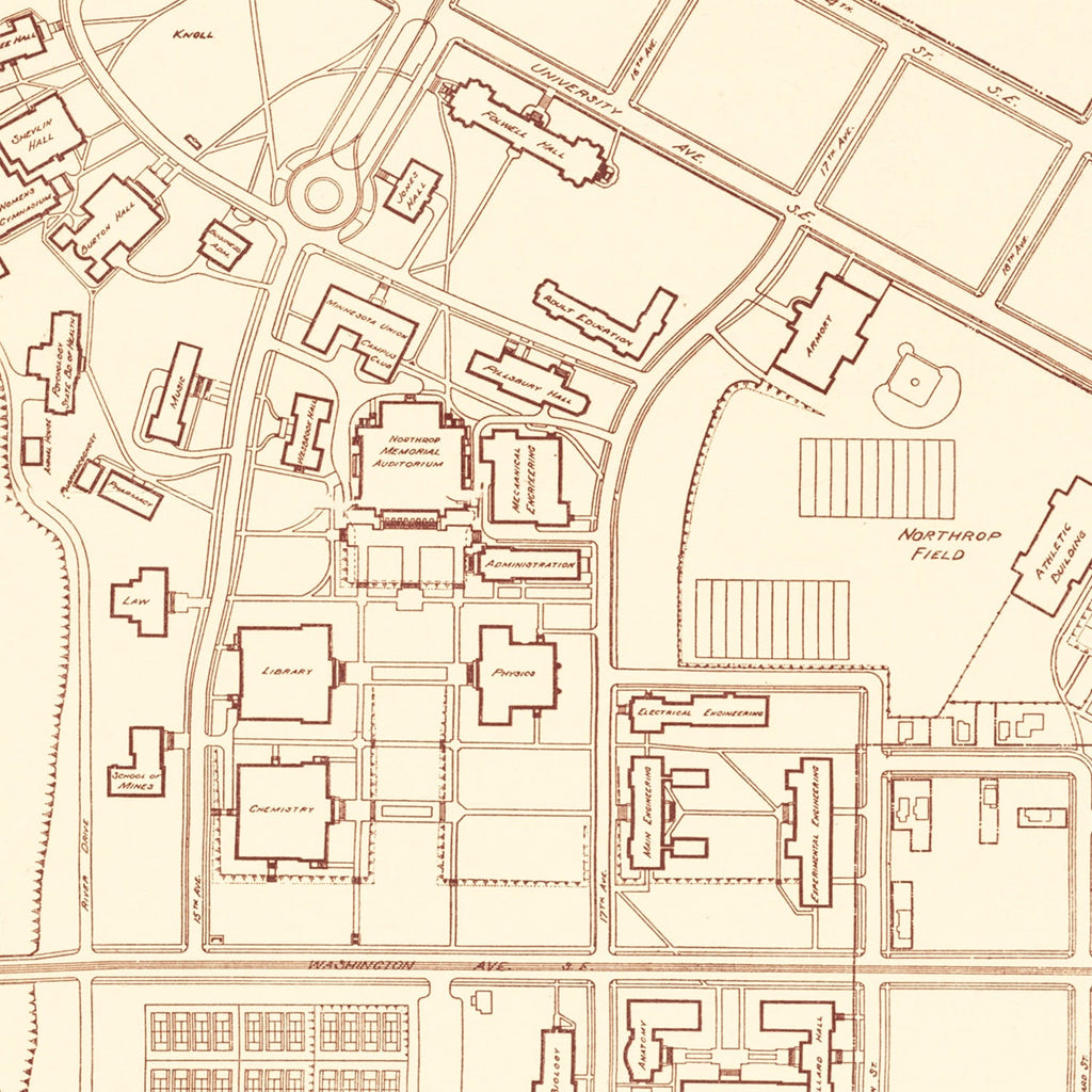 University of Minnesota Map 1936