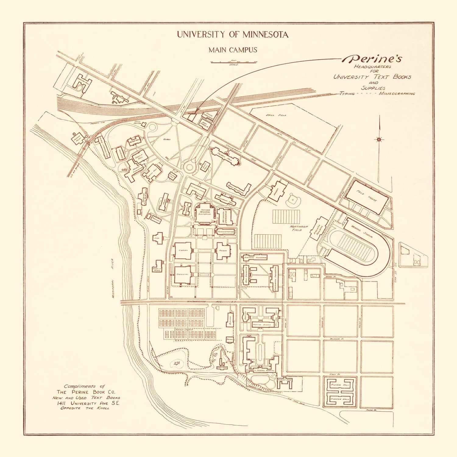 University of Minnesota Map 1936