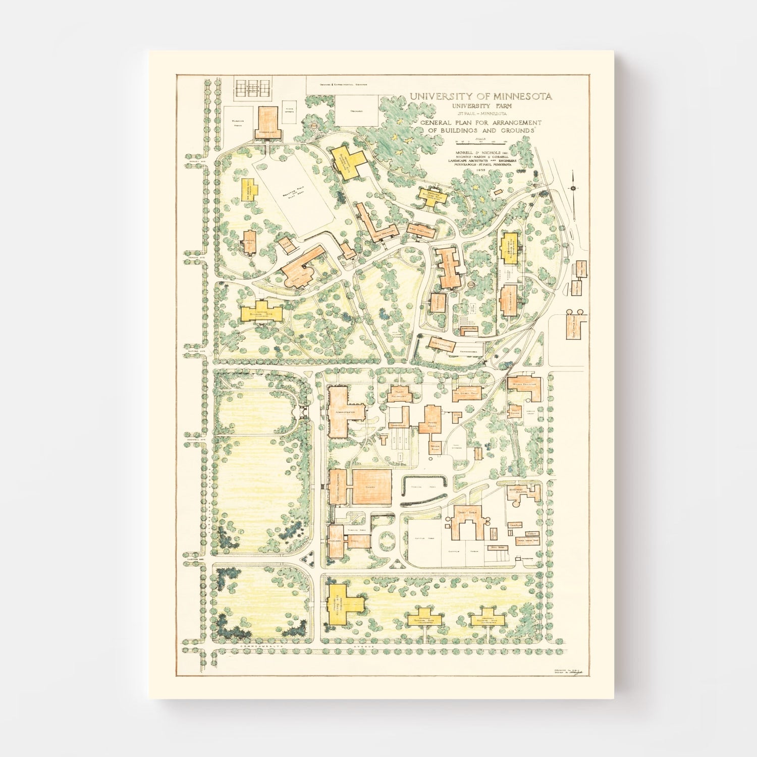 University of Minnesota Farm Map 1935
