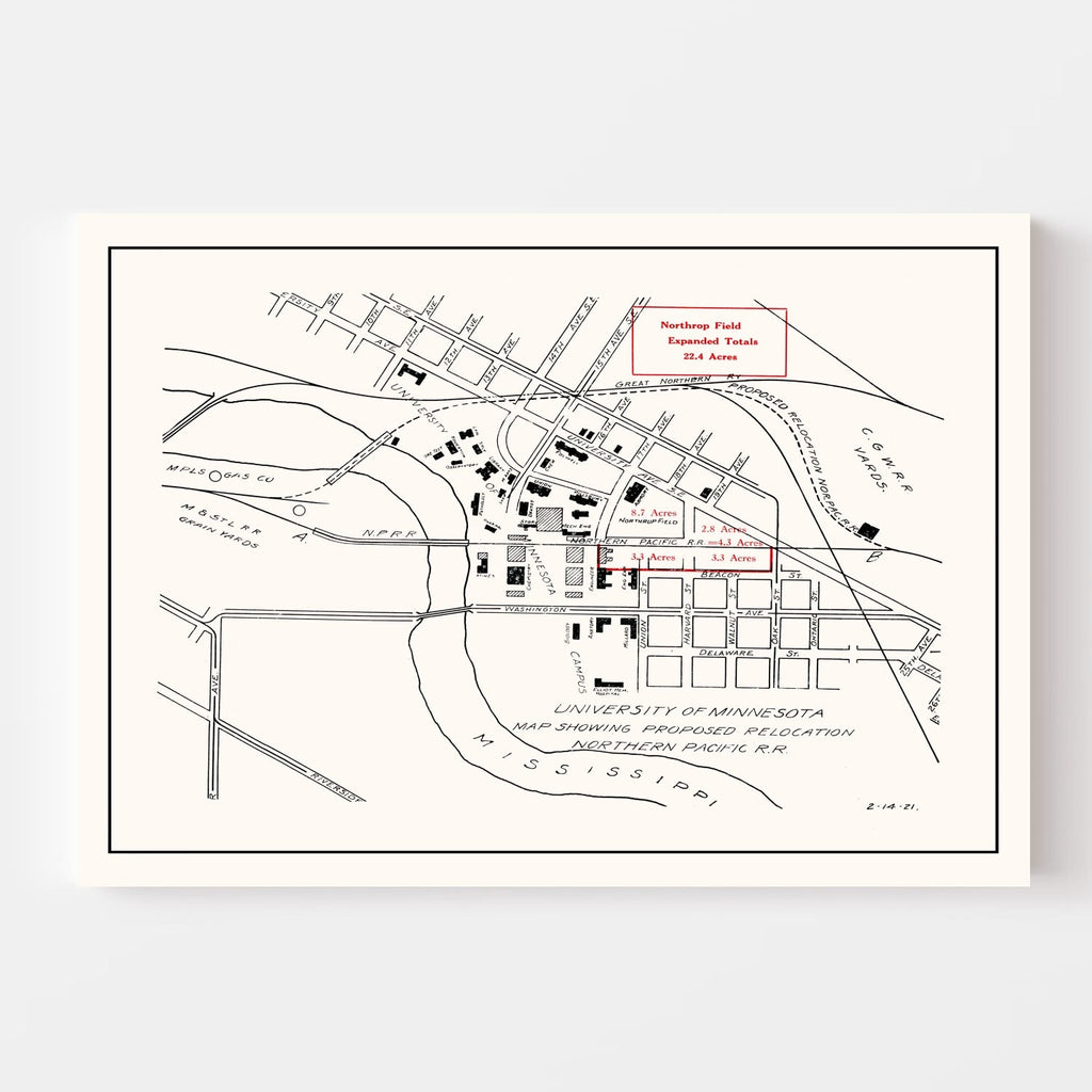 University of Minnesota Campus Map 1921