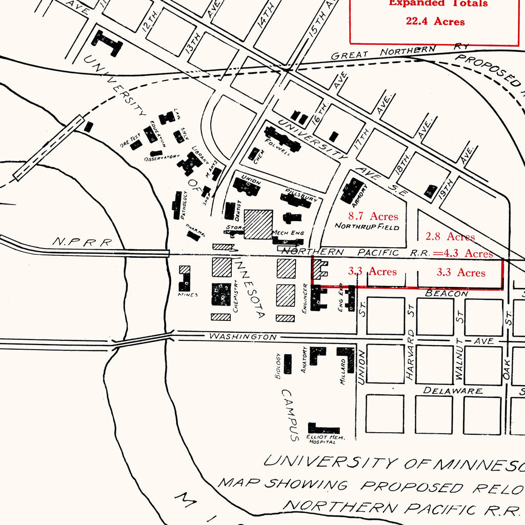 University of Minnesota Campus Map 1921