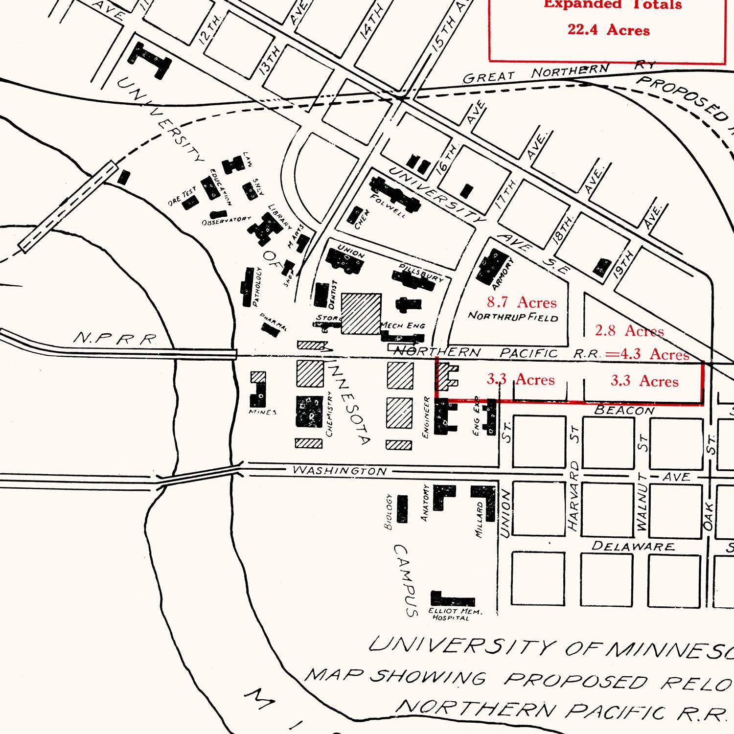 University of Minnesota Campus Map 1921
