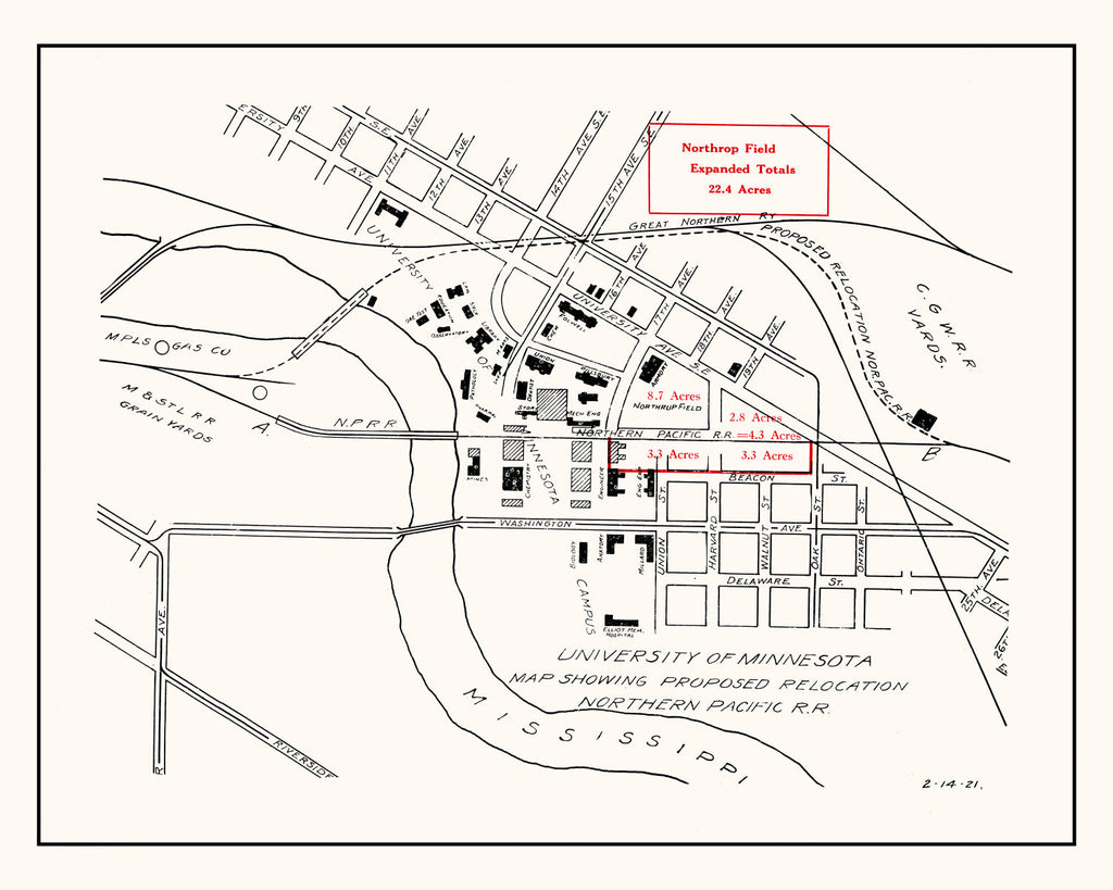 University of Minnesota Campus Map 1921
