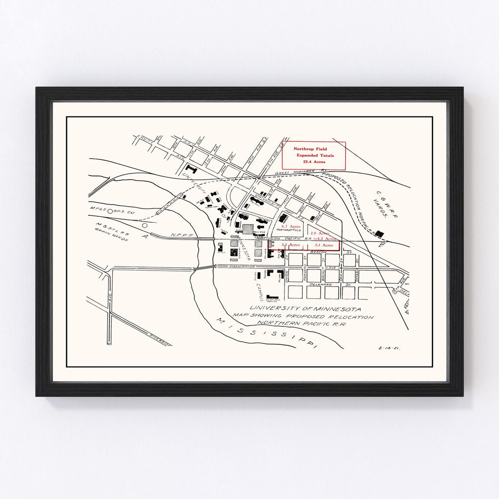 University of Minnesota Campus Map 1921