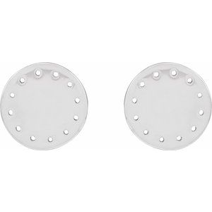 Platinum 1 mm Round Full Moon Phase Earring Mounting – image 3