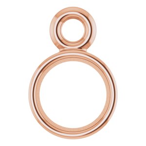 14K Rose Gold 3.25 mm Round Bezel-Set Dangle