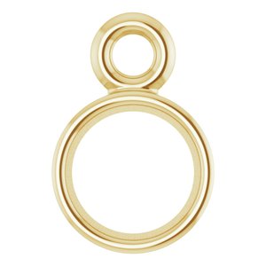 14K Yellow Gold 3.25 mm Round Bezel-Set Dangle