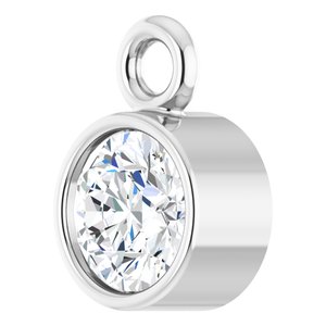 Platinum 1/6 CT Natural Diamond Dangle