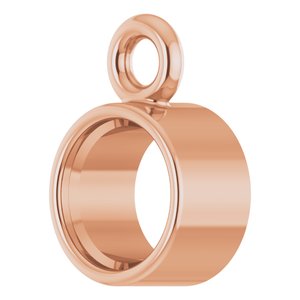 14K Rose Gold 3.25 mm Round Bezel-Set Dangle