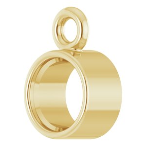 14K Yellow Gold 3.25 mm Round Bezel-Set Dangle
