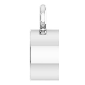 18K White Gold 3.25 mm Round Bezel-Set Dangle