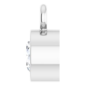 14K White Gold 1/8 CT Lab-Grown Diamond Bezel-Set Dangle
