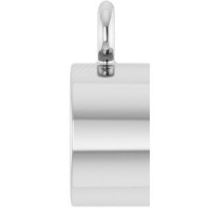 Platinum 3.75 mm Round Bezel-Set Dangle