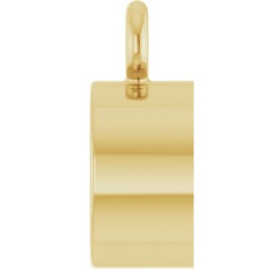 10K Yellow Gold 3.75 mm Round Bezel-Set Dangle