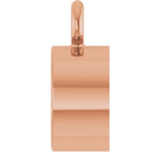 10K Rose Gold 3.75 mm Round Bezel-Set Dangle