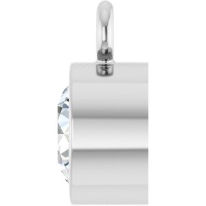 Platinum 1/5 CT Lab-Grown Diamond Bezel-Set Dangle