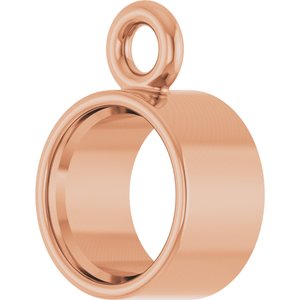 14K Rose Gold 3.75 mm Round Bezel-Set Dangle