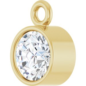 14K Yellow Gold 1/5 CT Lab-Grown Diamond Bezel-Set Dangle