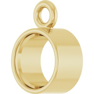 18K Yellow Gold 3.75 mm Round Bezel-Set Dangle