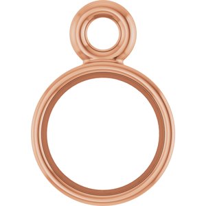 14K Rose Gold 3.75 mm Round Bezel-Set Dangle