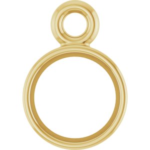 18K Yellow Gold 3.75 mm Round Bezel-Set Dangle