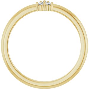 14K Yellow Gold .04 CTW Natural Diamond Cluster Ring