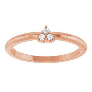 14K Rose Gold .04 CTW Natural Diamond Cluster Ring