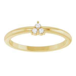 14K Yellow Gold .04 CTW Natural Diamond Cluster Ring