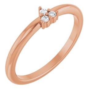14K Rose Gold .04 CTW Natural Diamond Cluster Ring