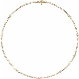 14K Yellow Gold 4 CTW Lab-Grown Diamond Line 16" Necklace