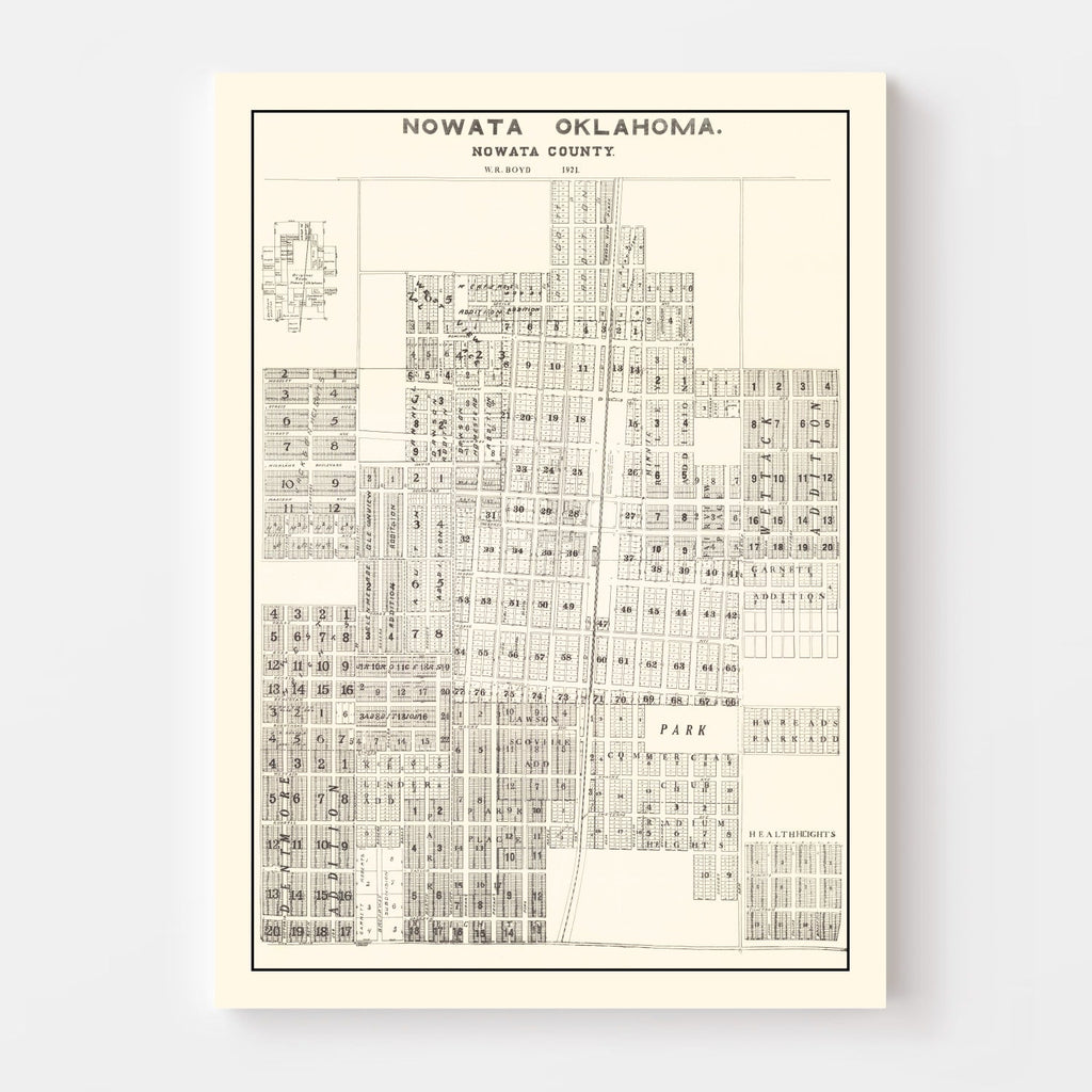 Vintage Map of Nowata County, Oklahoma 1921