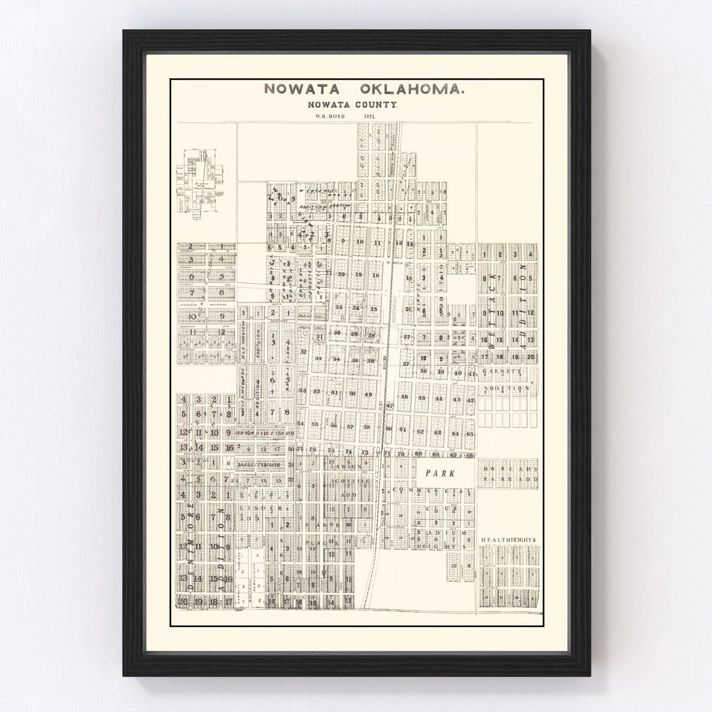 Vintage Map of Nowata County, Oklahoma 1921