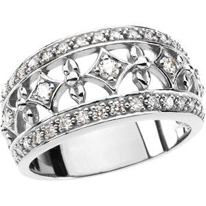 Platinum 1/2 CTW Natural Diamond Ring