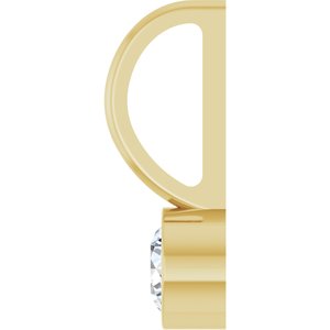 14K Yellow Gold 3.5 mm Round Solitaire Charm/Pendant Mounting – image 5