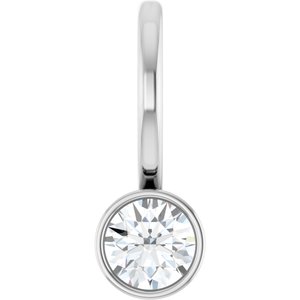 Sterling Silver 1/6 CTW Natural Diamond Charm/Pendant