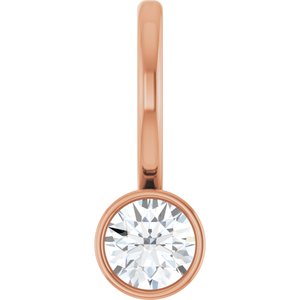 14K Rose Gold 1/6 CTW Natural Diamond Charm/Pendant