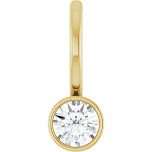14K Yellow Gold 1/6 CTW Natural Diamond Charm/Pendant