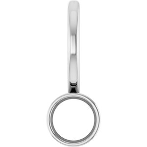 Platinum 3.5 mm Round Solitaire Charm/Pendant Mounting – image 2