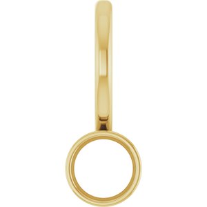 14K Yellow Gold 3.5 mm Round Solitaire Charm/Pendant Mounting – image 2
