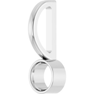 14K White Gold 3.5 mm Round Solitaire Charm/Pendant Mounting – image 4