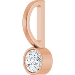 14K Rose Gold 1/6 CTW Natural Diamond Charm/Pendant