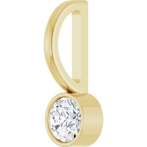 14K Yellow Gold 1/6 CTW Natural Diamond Charm/Pendant – image 2