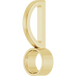 14K Yellow Gold 3.5 mm Round Solitaire Charm/Pendant Mounting – image 4