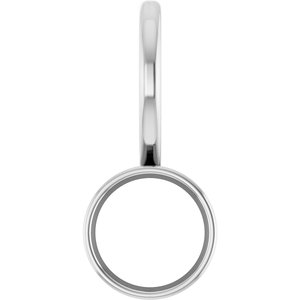 Platinum 5 mm Round Solitaire Charm/Pendant Mounting – image 2